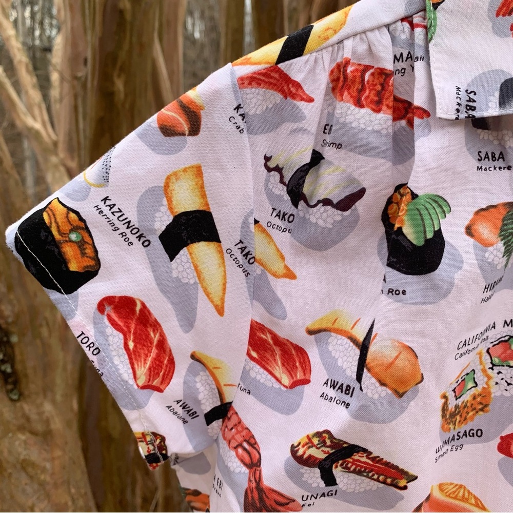 The CAT’S Pajamas Women’s Sushi Print Short Sleeve Capris Pajama Set - Picture 4 of 12